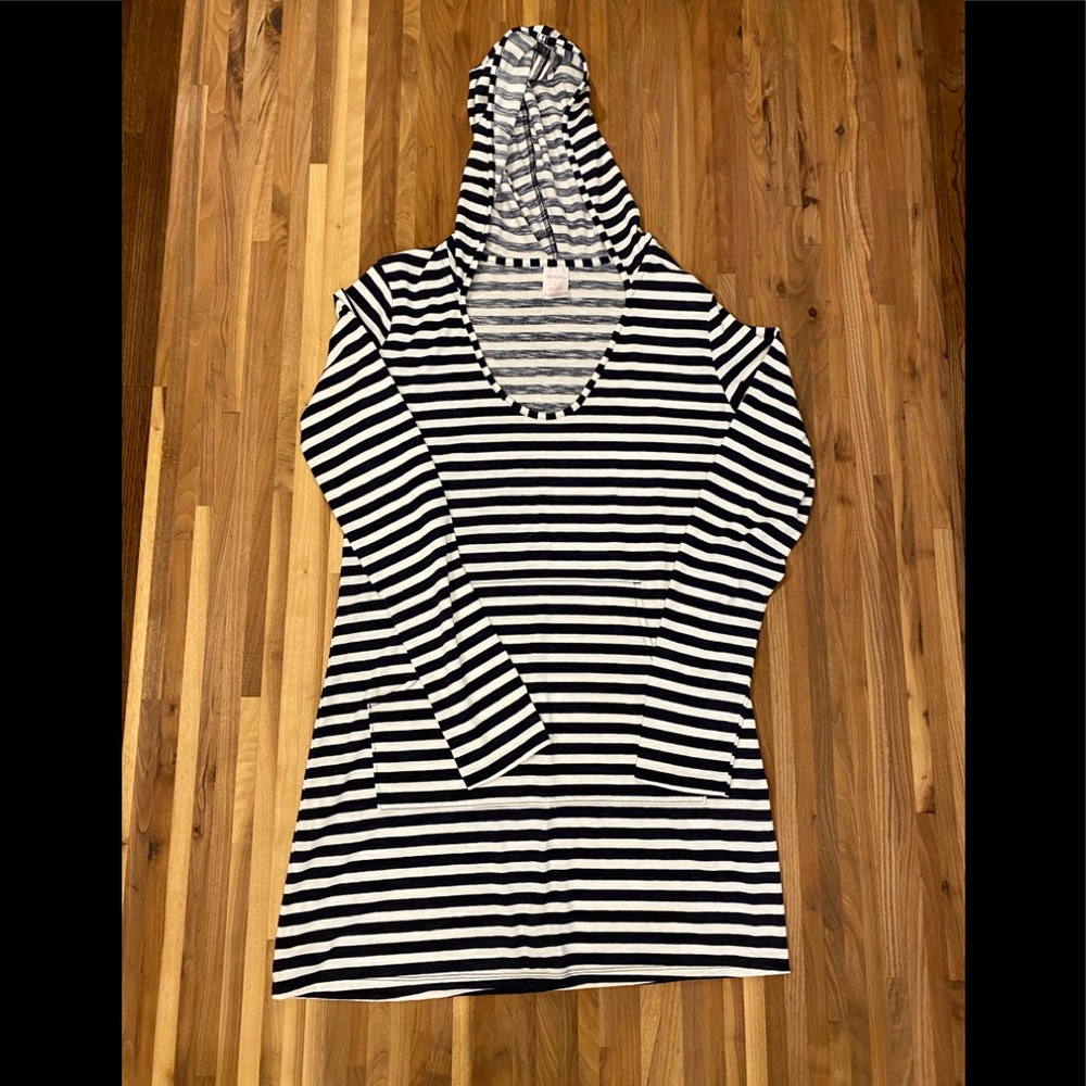 Women’s Blue & White Bathing Suit Cover